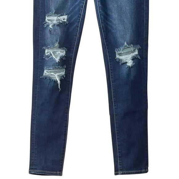 American Eagle Distressed Jegging Jeans Size 12 Long Next Level Stretch 12L - Picture 3 of 9